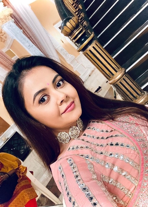 Devoleena Bhattacharjee as seen while taking a selfie in August 2020