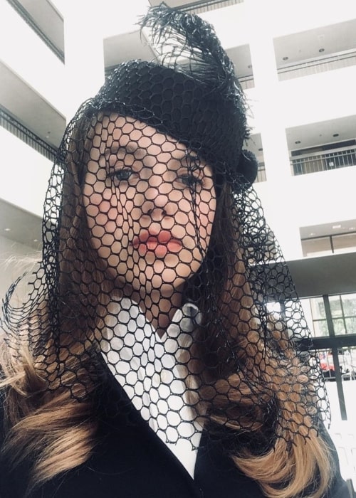 Devon Hales as seen in a selfie that was taken in September 2020, while she wore a veil