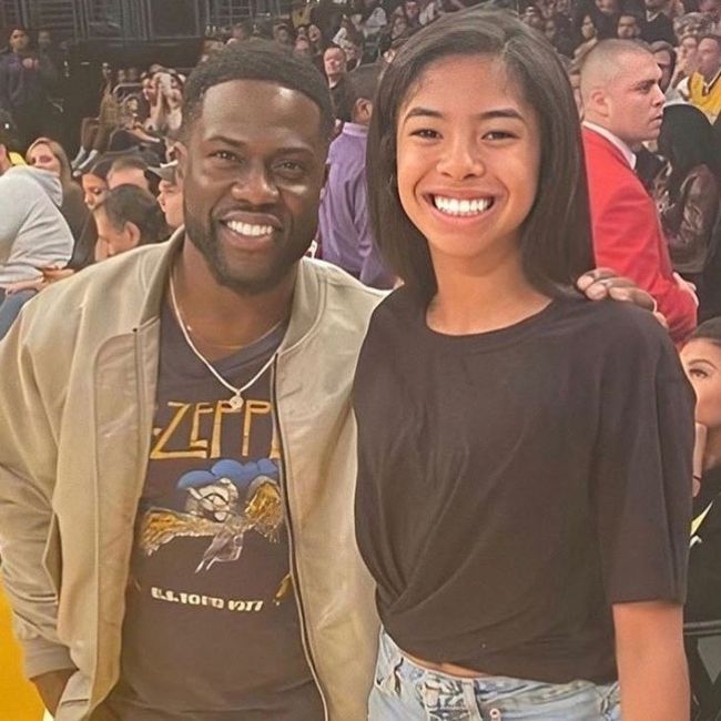 Gianna Bryant as seen posing with comedian Kevin Hart