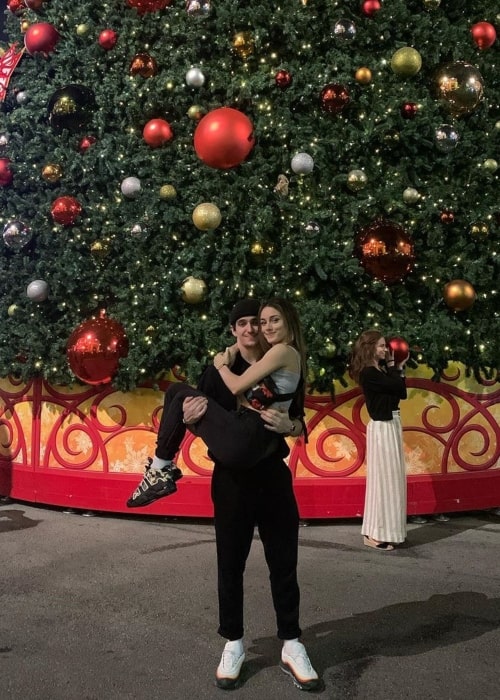 Gino Cosculluela as seen in a picture that was taken with his dance partner Brianna Navarro in at the Universal Studios Florida in January 2020