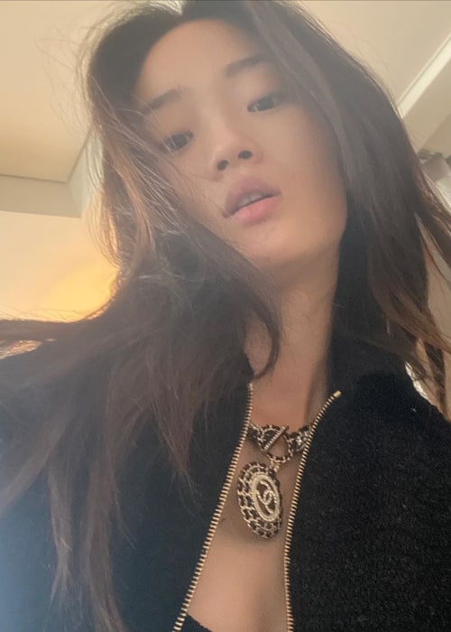 Hyun Ji Shin as seen in a selfie that was taken at the Rmn-Grand Palais in Paris in October 2020