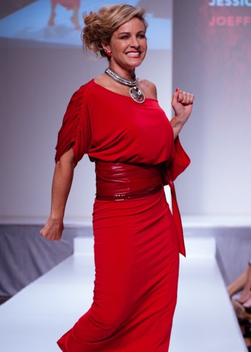Jessica Steen as seen in a picture that was taken at the The Heart Truth celebrity fashion show on March 8, 2012