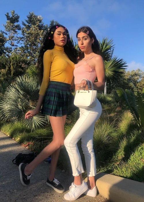 Juwan Gutierrez as seen in a picture that was taken with her friend Riri in July 2020 at the Santa Monica Pier