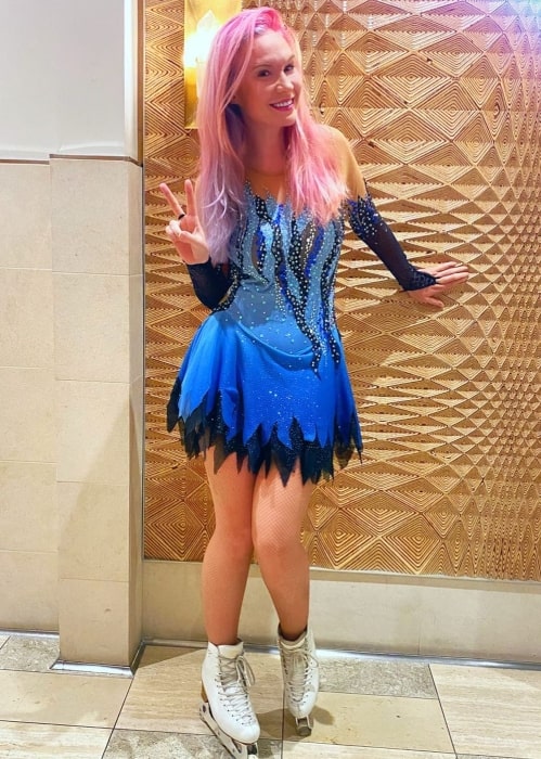 Kitty Brucknell in September 2020 expressing her love for her figure skating dress