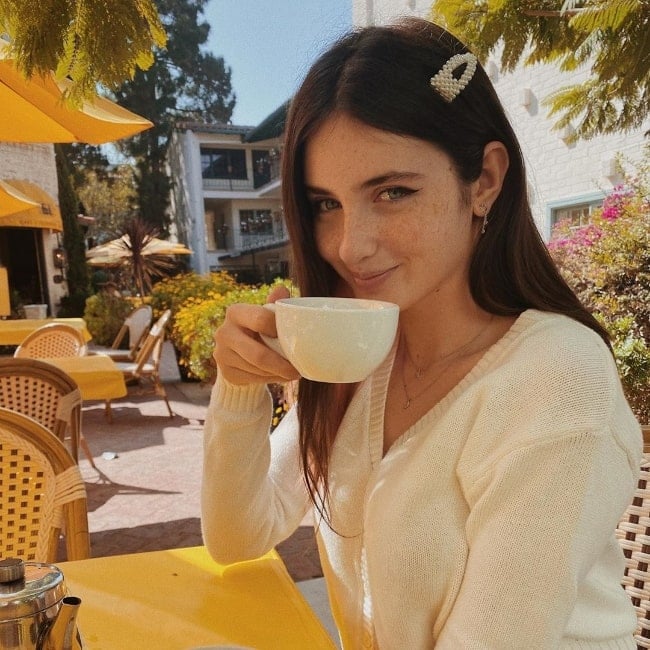 Lilly Kruk as seen while enjoying her tea in October 2020