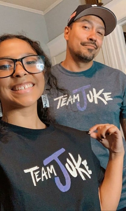 Madison Reyes smiling in a selfie alongside her father in Pennsylvania in September 2020