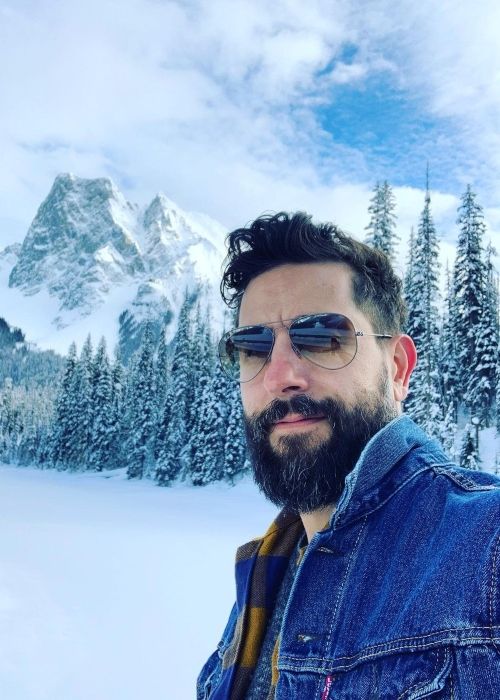 Matthew Ramsey as seen taking a selfie in Alberta, Canada in 2020