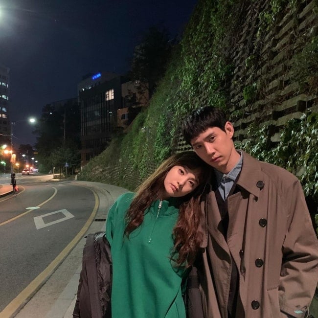 Park Sung-hoon as seen while posing for a picture alongside Im Jin-ah in an Instagram post in June 2020