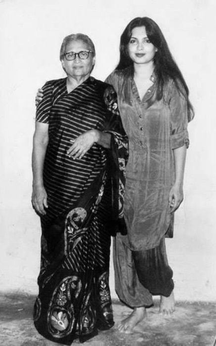 Parveen Babi as seen with her mother