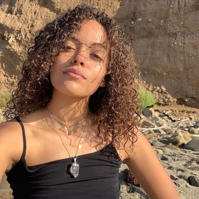Quintessa Swindell as seen in a picture that was taken in Malibu Beach in September 2019