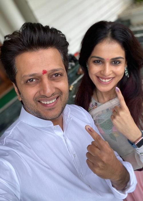 Riteish Deshmukh and Genelia D'Souza, as seen in October 2019