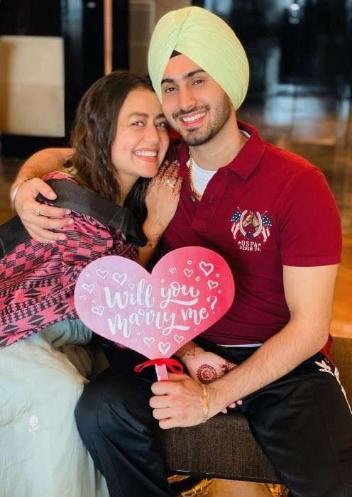 Rohanpreet Singh with his wife in October 2020