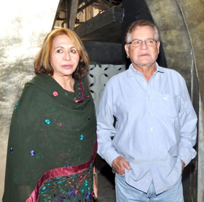 Salim Khan and Helen pictured at launch of Shatranj Napoli and Polpo Cafe & Bar in September 2012