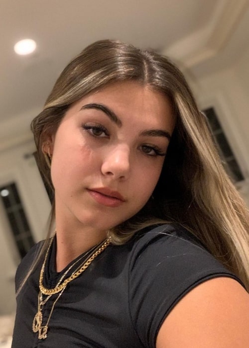 Sarah-Jade Bleau as seen in a selfie that was taken in Calabasas, California in October 2020