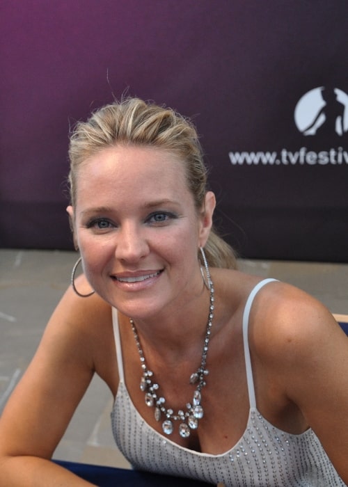 Sharon Case pictured at the 2013 Monte-Carlo Television Festival