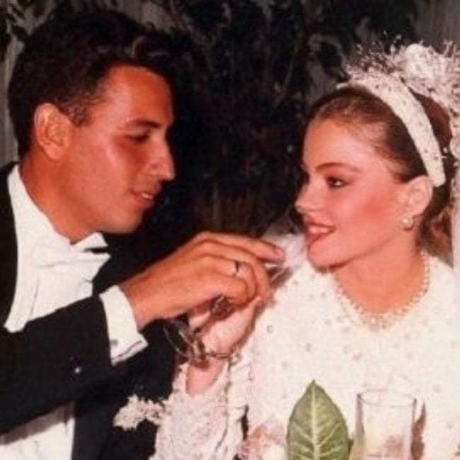Sofía Vergara and Joe Gonzalez on the day of their wedding