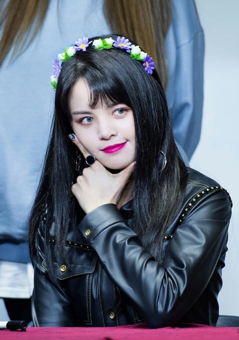 Sorn as seen while posing for a picture at Youngpoong Bookstore Gangnam Station Store Fan Sign Event on March 3, 2018