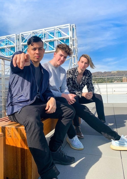 Spencer Polanco Knight as seen in a picture that was taken with TikTok stars Joey and Jon Klaasen in March 2020