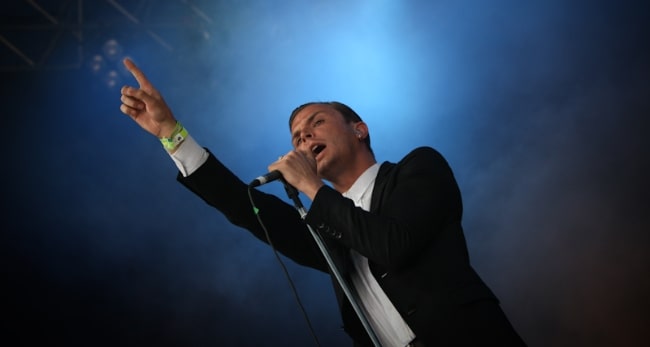 Theo Hutchcraft as seen while performing with Hurts in June 2010