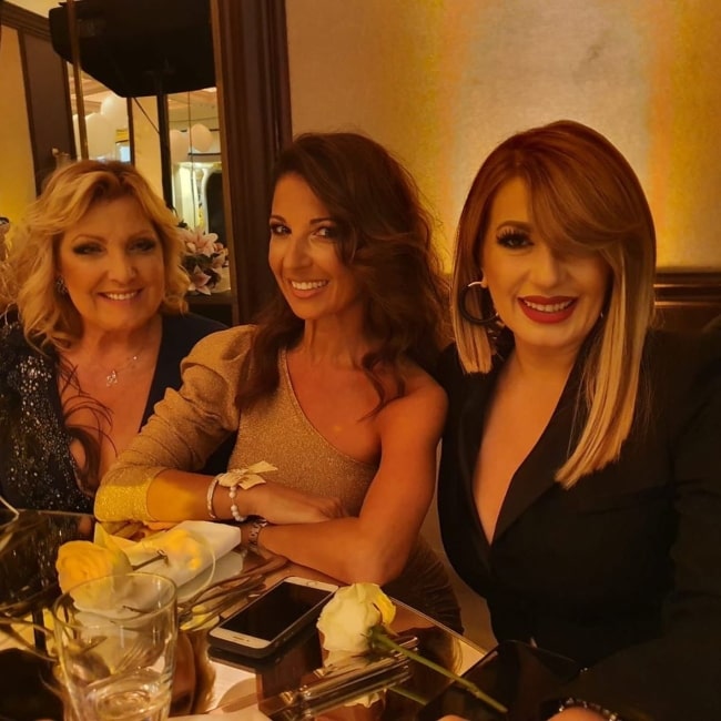 Viki Miljković in a picture that was taken with Sanja Marinkovic and Snezana Djurisic in November 2019