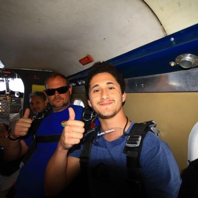 Zachary Ryan as seen in a picture that was taken just before he went sky diving in April 2019
