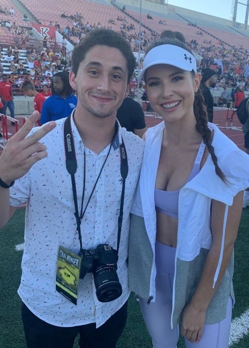 Zachary Ryan as seen in a picture that was taken with actress Amanda Cerny in July 2019