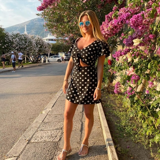 Zara Holland posing for a picture in Croatia in August 2020