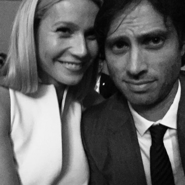 Brad Falchuk in September 2015 having a happy time with his then date