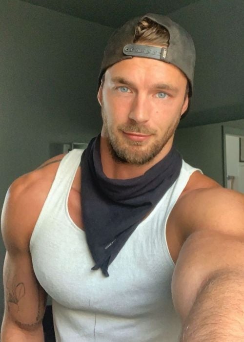 Christian Hogue as seen in a selfie that was taken in October 2020