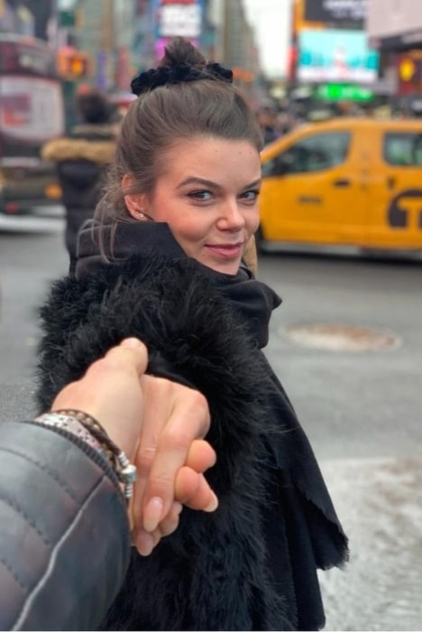 Faye Brookes in October 2020 missing Sundays in New York City