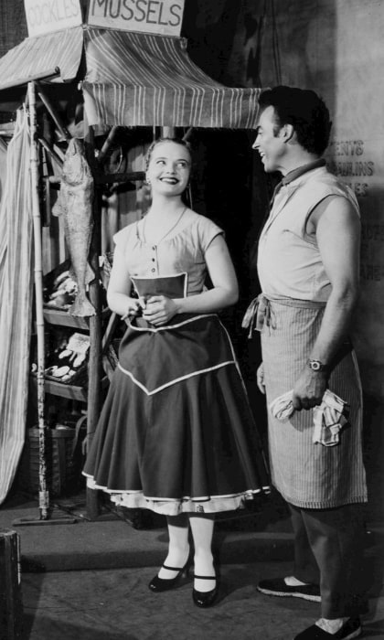 Florence Henderson and William Tabbert as seen in the Broadway production of 'Fanny'