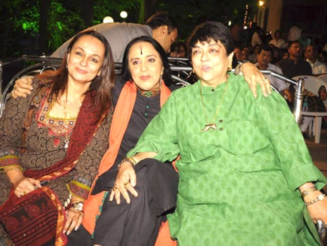 From Left to Right - Soni Razdan, Ila Arun, and Kalpana Lajmi posing for the camera at Bhupen Hazarika tribute in December 2011