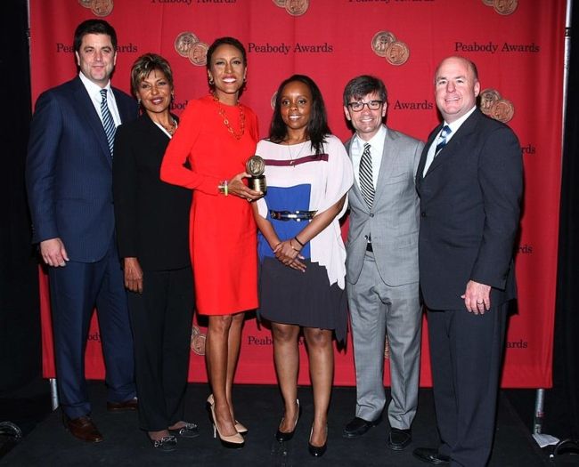 George Stephanopoulos (2nd from right) as seen at the Peabody Awards Luncheon in 2013