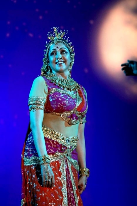 Hema Malini as seen while performing in a concert in June 2011