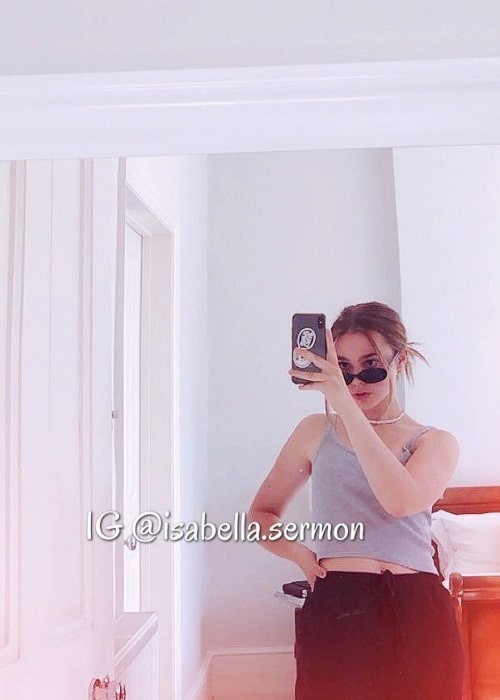 Isabella Sermon as seen in a selfie that was taken in July 2020