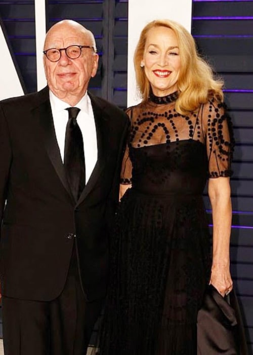 Jerry Hall and Rupert Murdoch, as seen in February 2019