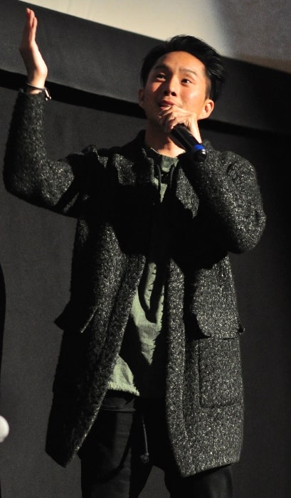 Justin Chon at the SIFF Uptown Cinema in Lower Queen Anne, Seattle, Washington during the 2017 Seattle International Film Festival, after a showing of his film 'Gook'