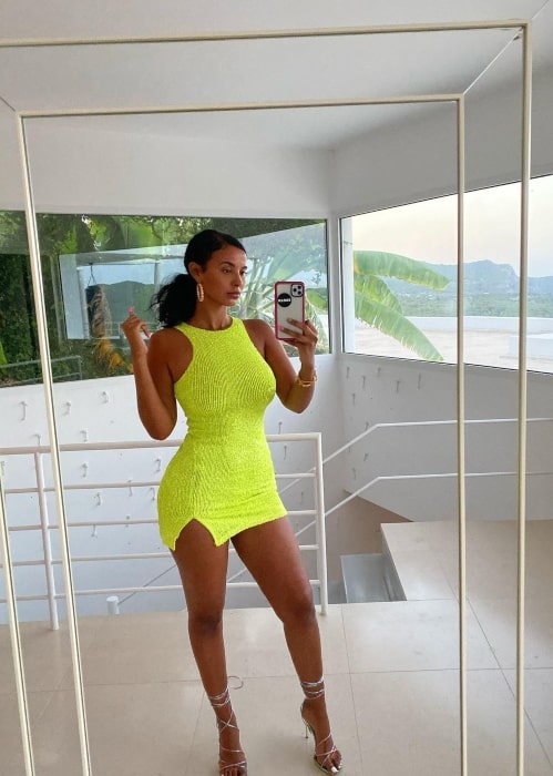 Maya Jama in July 2020 disclosing she has lost a nail already but that she is still moving on