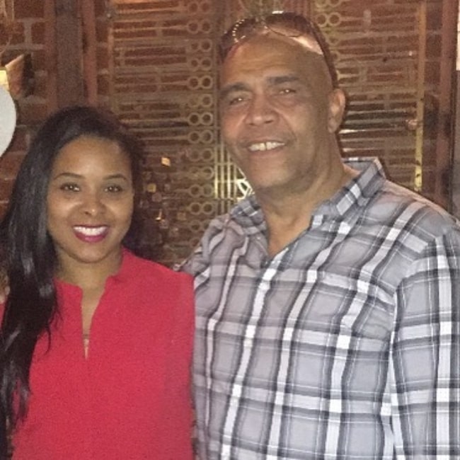 Mechelle McCain smiling in a picture alongside her father