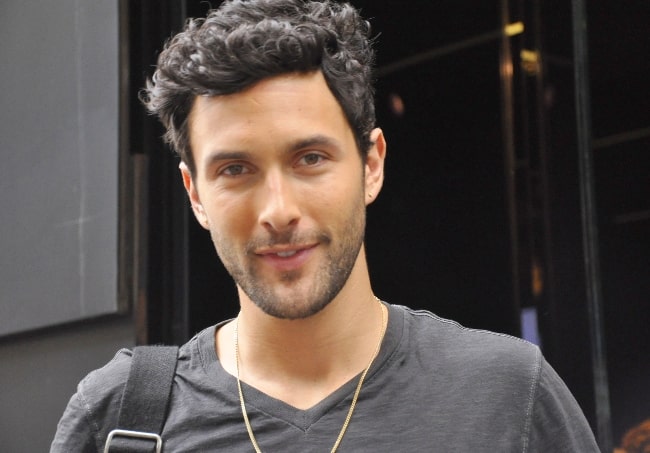 Noah Mills pictured after the Dolce & Gabbana Summer 2012 Man Show in Milan