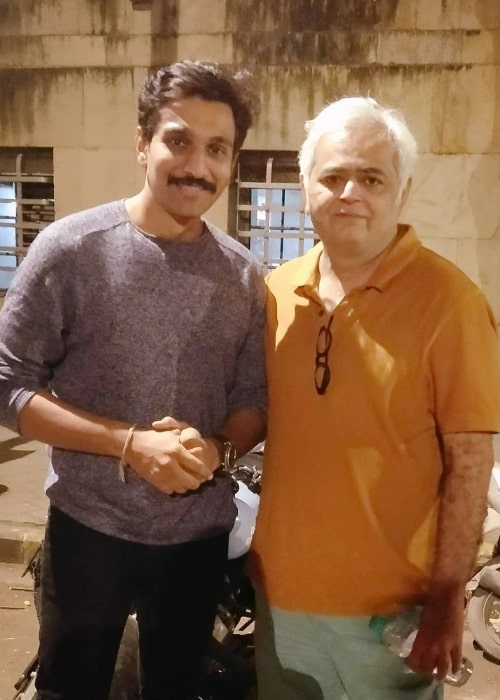 Pratik Gandhi (Left) as seen while posing for a picture alongside Hansal Mehta in March 2020