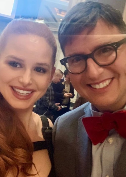 Roberto Aguirre-Sacasa with actress Madelaine Petsch, as seen in October 2019