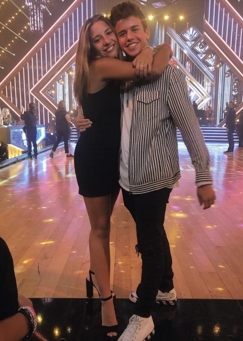 Sage Rosen as seen in a picture that was taken with dancer, singer, model, and actress Mackenzie Ziegler on the set of Dancing with the Stars at CBS studios in October 2019