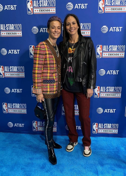 Sue Bird and Megan Rapinoe, as seen in February 2020