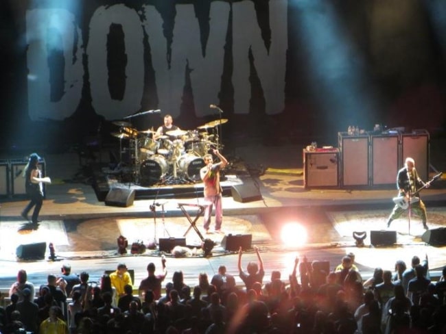 System of a Down as seen while playing at the Nikon at Jones Beach Theater in Wantagh, New York in August 2012