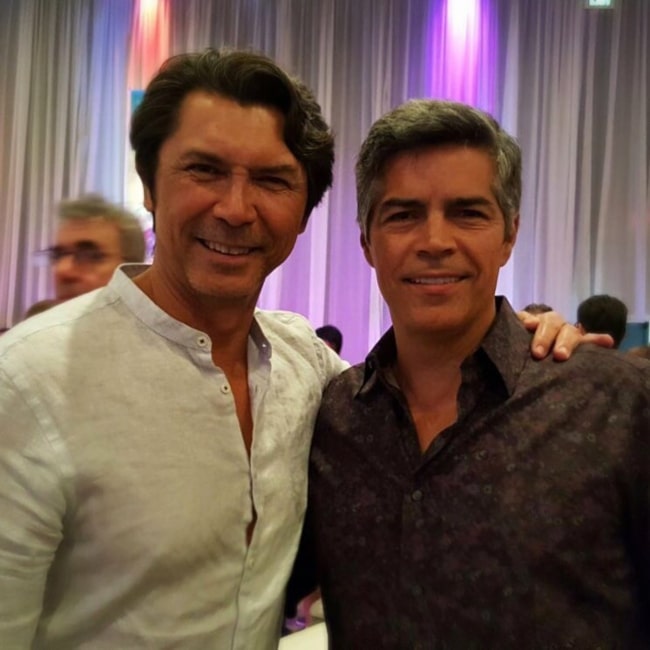 Actor Lou Diamond and Esai Morales as seen in a picture that was taken in August 2016