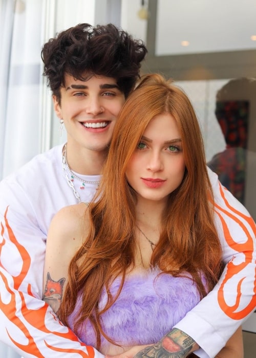 Alex Mapeli as seen in a picture that was taken with his beau TikTok star Flávia Charallo in São Paulo, Brazil in December 2020