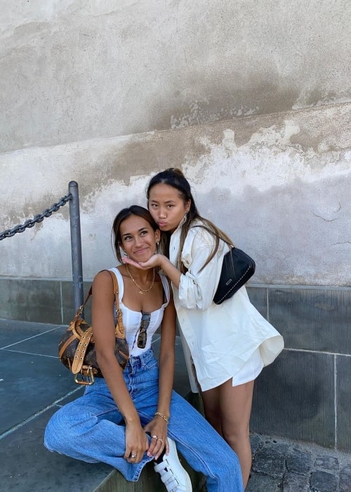 Amalie Star as seen in a picture with her friend Anna Yaoxi in August 2020