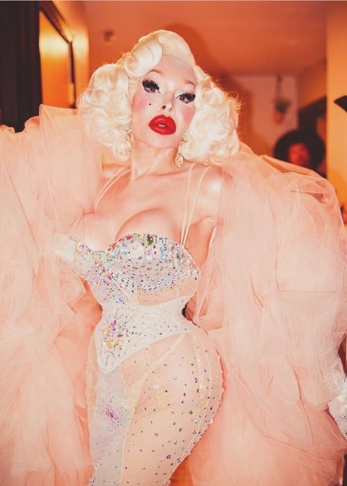 Amanda Lepore as seen in a picture that was taken at The McKittrick Hotel in March 2020