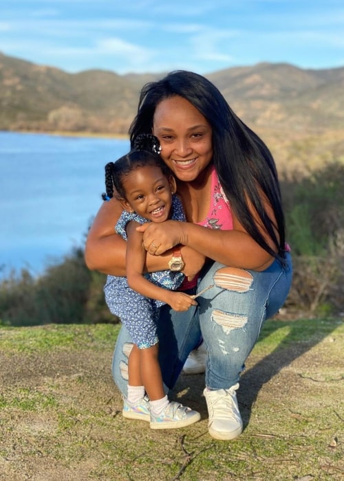 Asia Lee as seen in a picture that was taken with her daughter Wisdom Mitchell at Lake Skinner Campground in January 2020